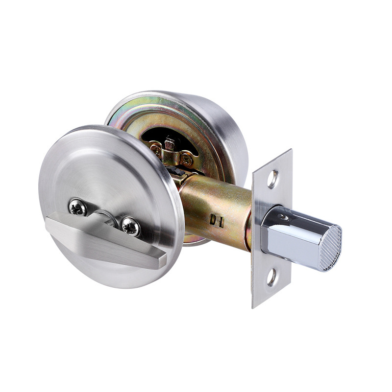 Silver Zinc Alloy Glass Door Lock For Flush Swing Swing Door Office Bedroom Toilet Bathroom Security Door Lock Key