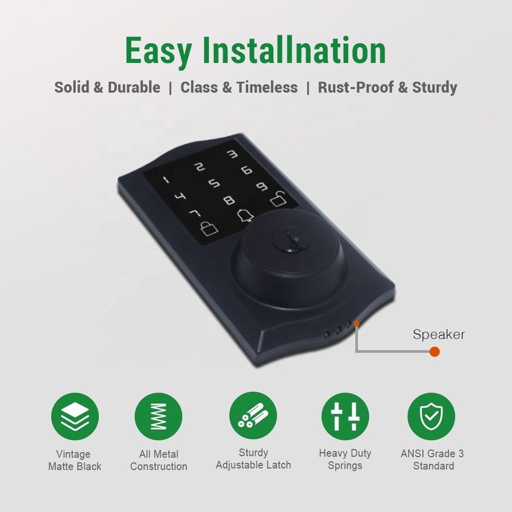 MAXAL 2024 Smart Lock Tuya App Electric Classical Deadbolt Economical Safety Door Automatic Security Password Zinc  Lock