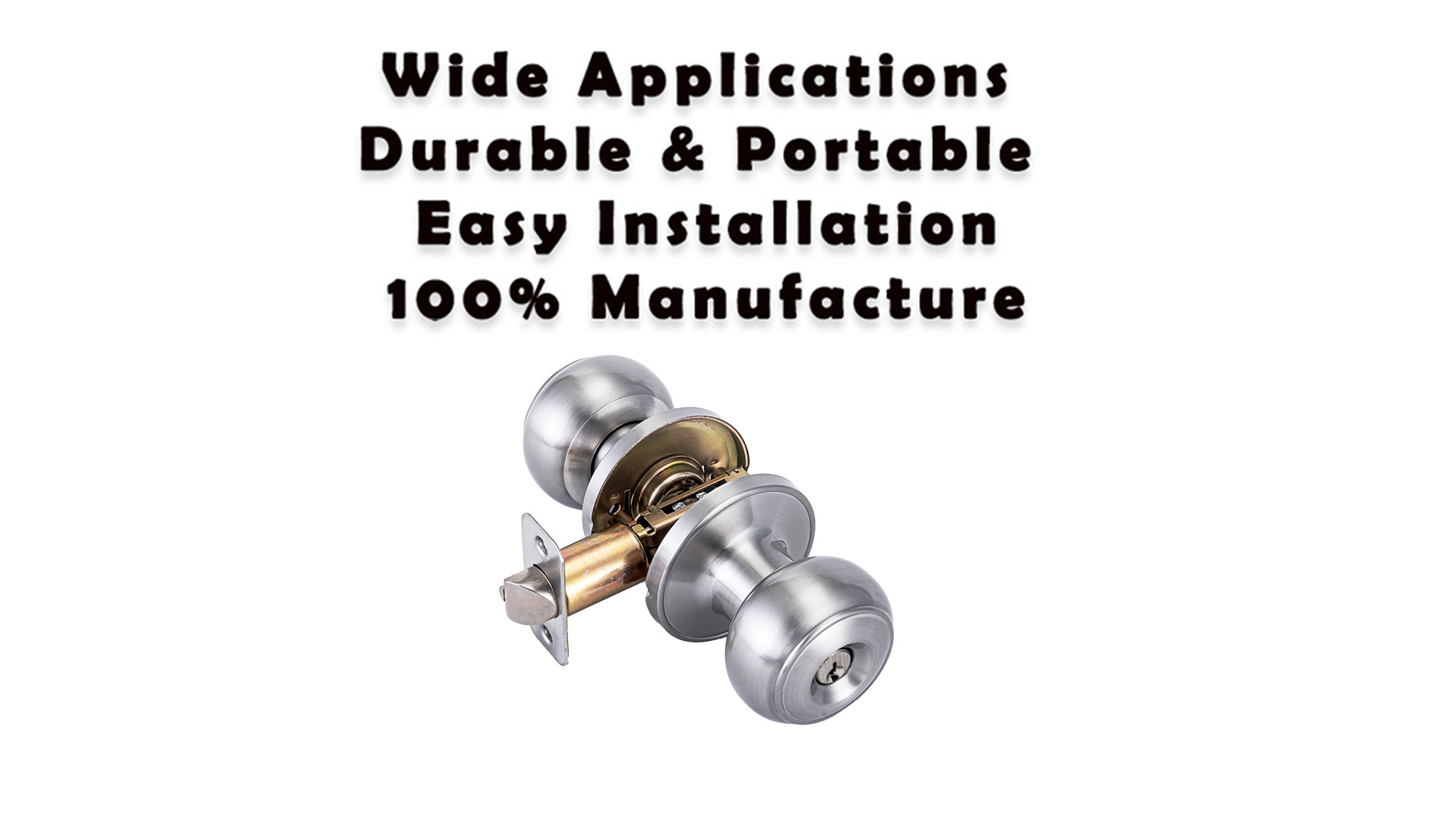 Residential Bedroom Satin Nickel Round Door knobs Keyed Alike Interior Entry Door Tubular Knob