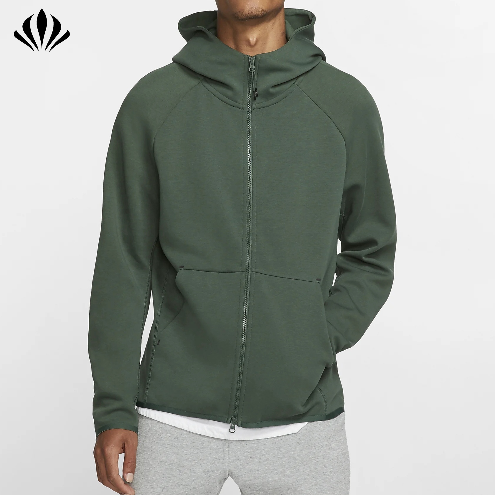 Wholesale Street Style  Relaxed Hoodie  Fashion Zipper Side Hoody Lightweight  Fleece Hoodie With Pocket