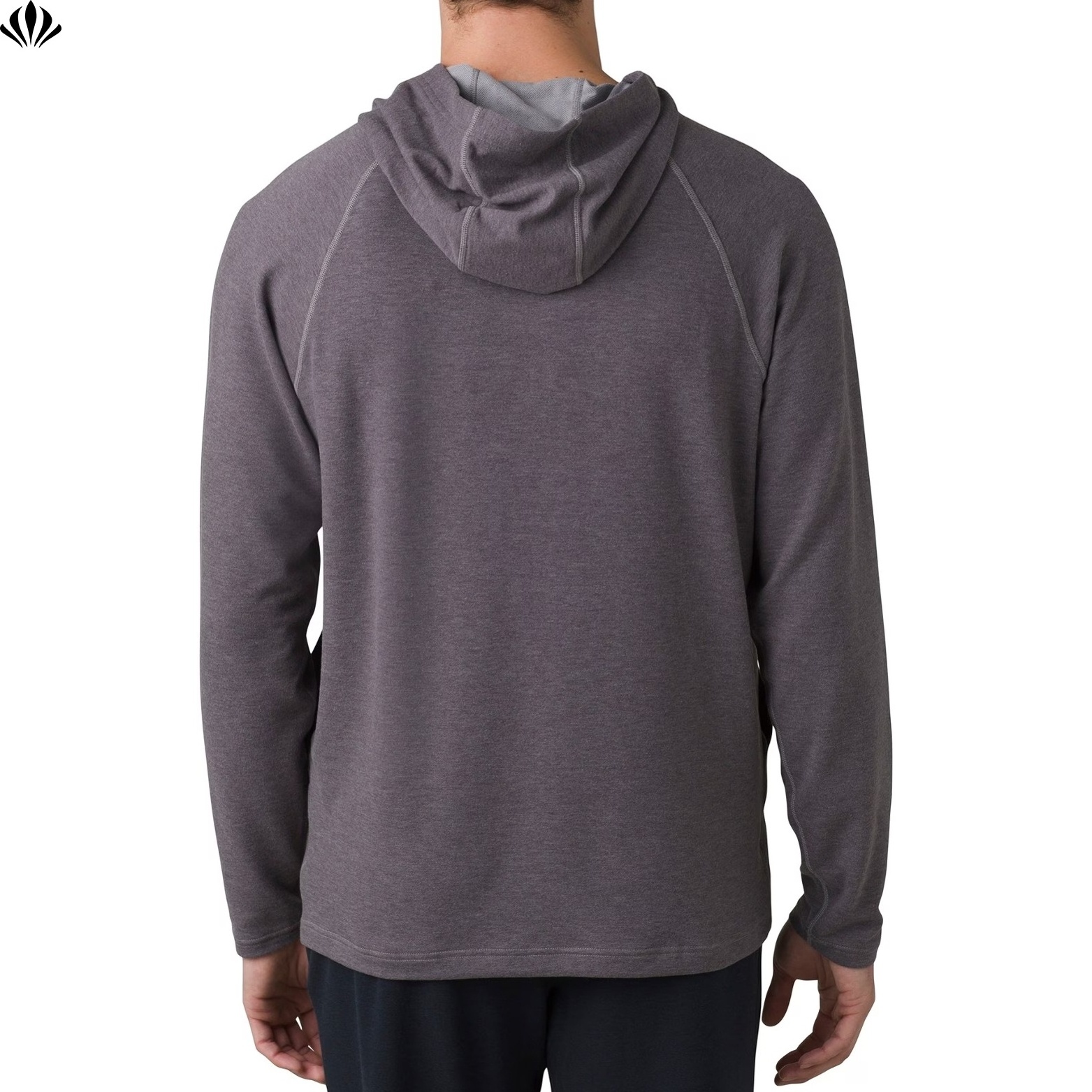 Manufacturers Custom Mens Standard Fit 4 Way Stretch Kangaroo Pouch Pullover Hoodie Without Drawstring