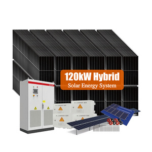 Pay as you go Maxbo 120kW 120 kW Hybrid complete Solar home Energy Power System solar generator system with Jinko solar panel