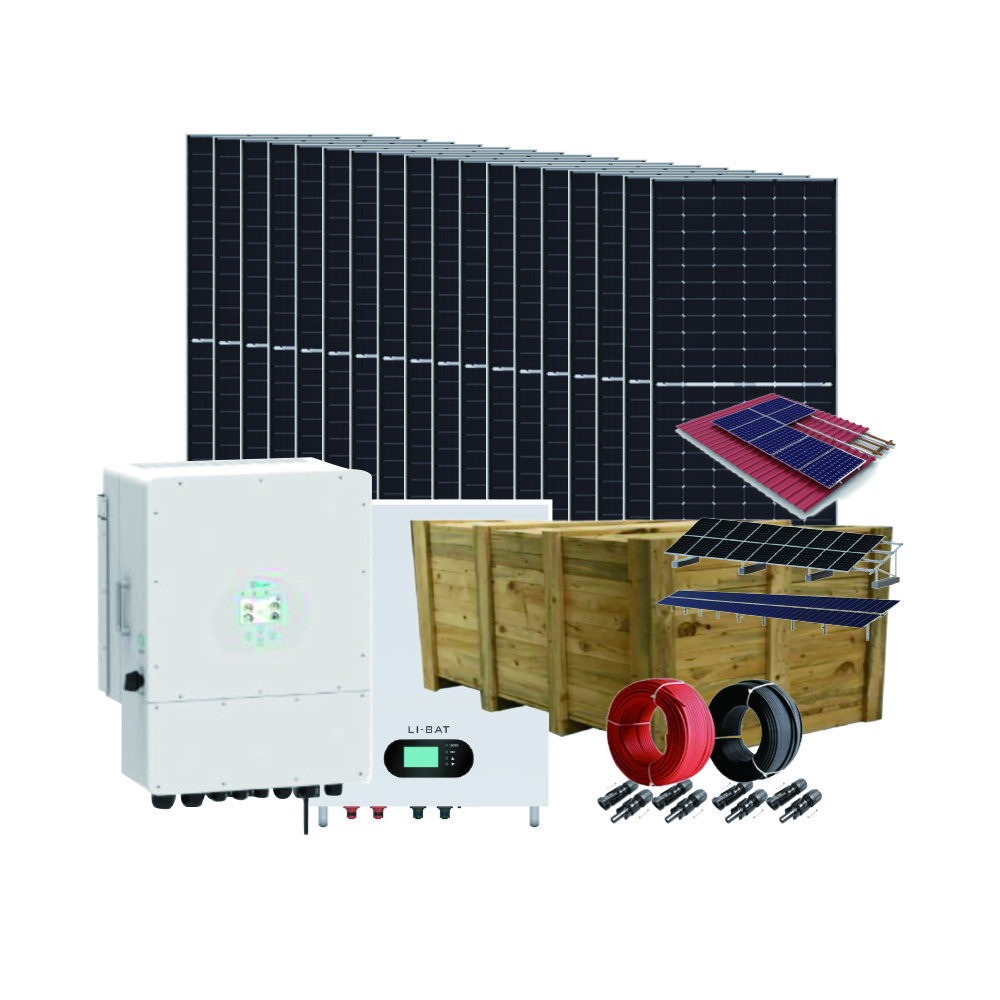 10kW hybrid Solar system for house with lithium ion battery 10kw 20kw 30kw off grid hybrid solar system