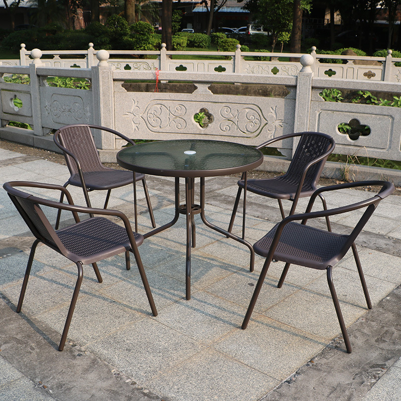 outdoor furniture patio set rattan tables and chairs with umbrella