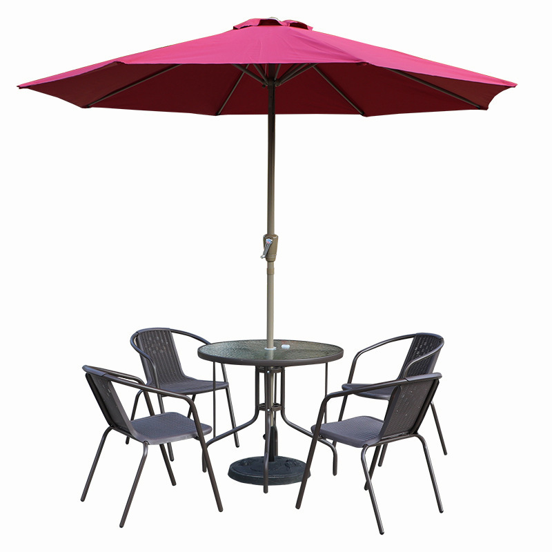 outdoor furniture patio set rattan tables and chairs with umbrella