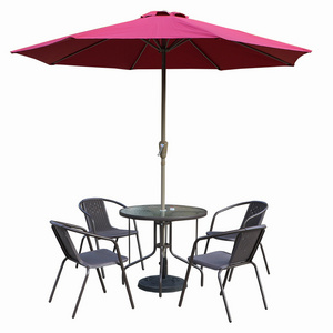 outdoor furniture patio set rattan tables and chairs with umbrella