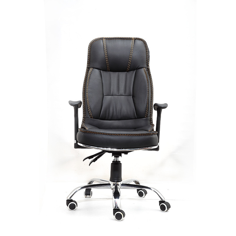 wholesale high back black computer desk chair leather swivel ergonomic office chair with wheel