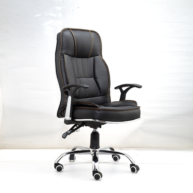 wholesale high back black computer desk chair leather swivel ergonomic office chair with wheel