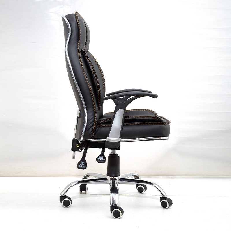 wholesale high back black computer desk chair leather swivel ergonomic office chair with wheel