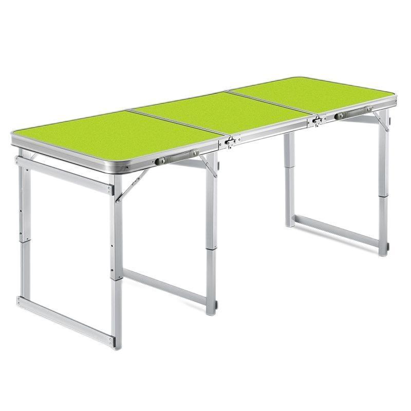 Outdoor furniture aluminum picnic table 6ft portable foldable folding camping table with umbrella hole