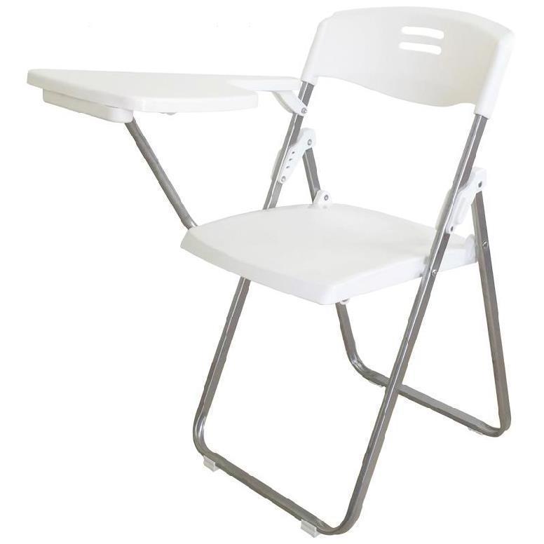 Modern easy carrying black plastic office meeting room portable study school writing desk training folding chair