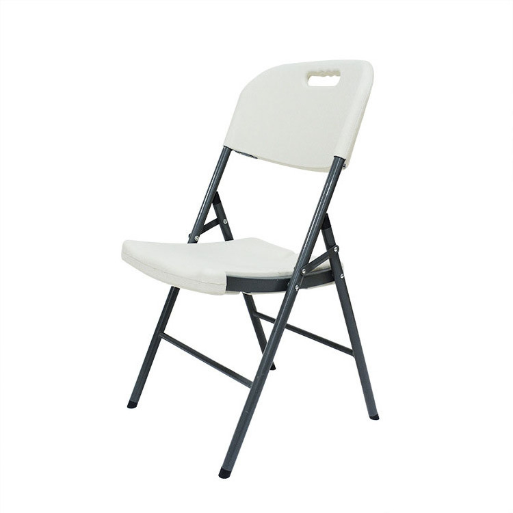 Factory Outlet Plastic Training Conference Backrest Chair Easy carrying HDPE Outdoor Picnic Simple Folding Chair