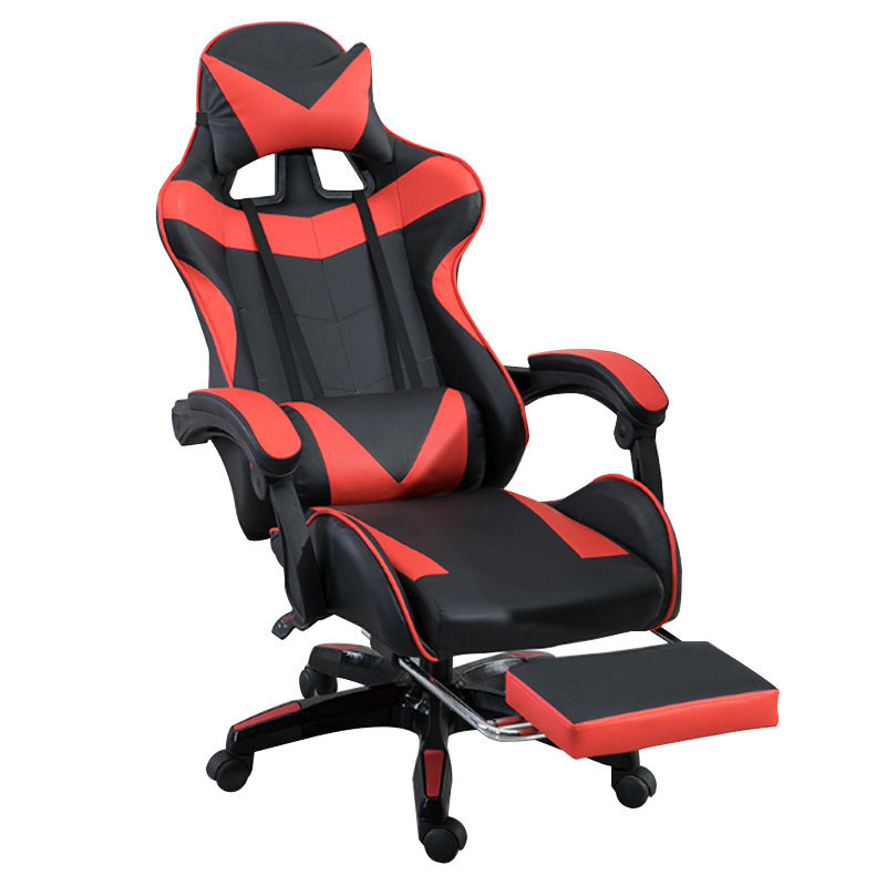 Heavy duty metal frame comfortable Pc game chairs luxury swivel gaming computer chairs with footrest for sale