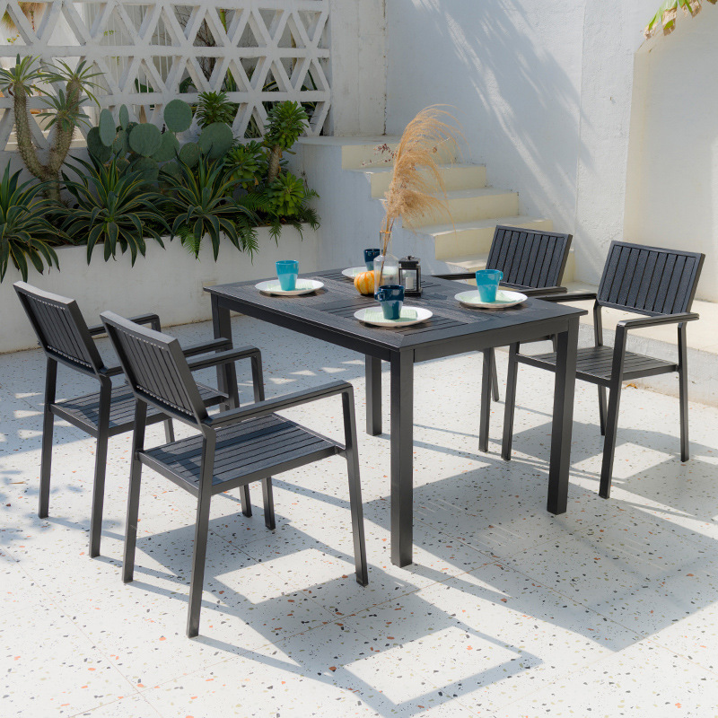 patio outdoor furniture set aluminum dining room furniture 6 seater chairs dinning table set