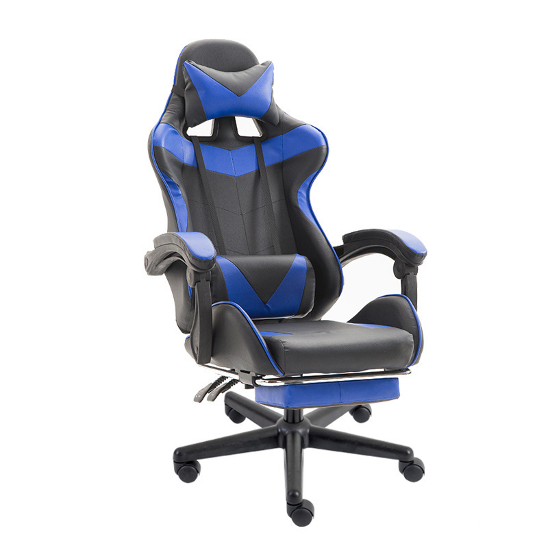 custom 180 degrees swivel pink pu leather office PC computer game silla gamer racing ergonomic gaming chair with footrest