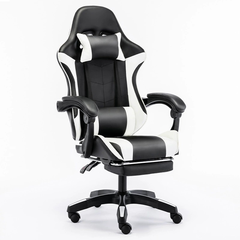 Comfortable navy blue PU leather ergonomic PC computer game chair massage silla gamer gaming chair for adults