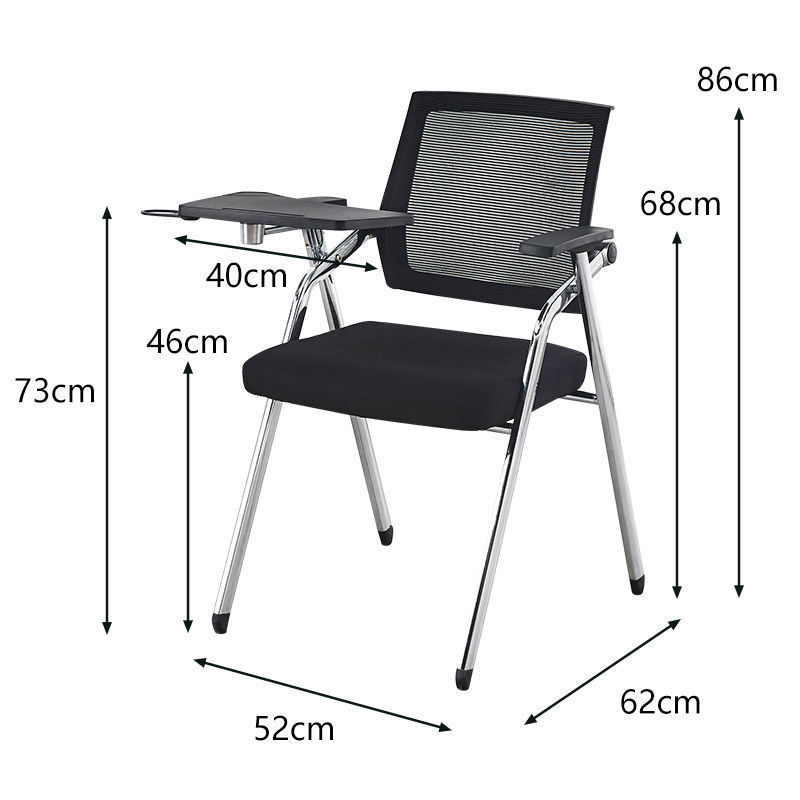 High quality stackable metal school training chair office mesh lecture foldable training chair with writing tablet