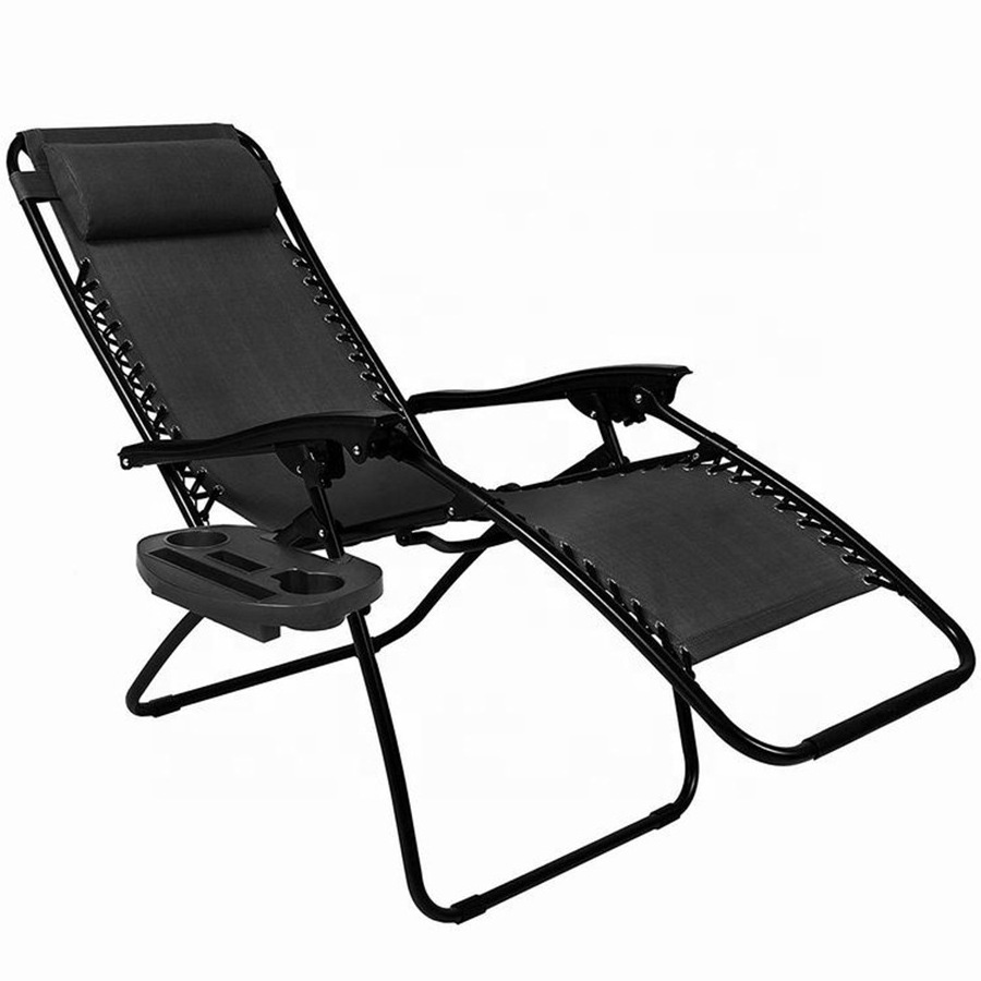 wholesale outdoor recliner zero gravity camp chair recliningfoldable sun lounge metal folding beach chair