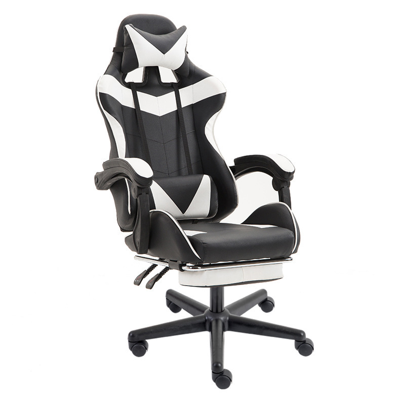 custom 180 degrees swivel pink pu leather office PC computer game silla gamer racing ergonomic gaming chair with footrest