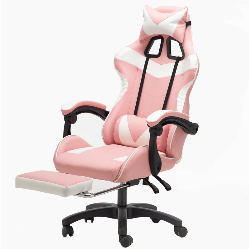 Heavy duty metal frame comfortable Pc game chairs luxury swivel gaming computer chairs with footrest for sale