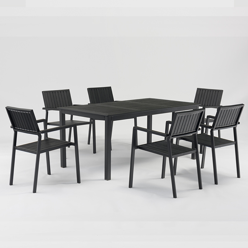 patio outdoor furniture set aluminum dining room furniture 6 seater chairs dinning table set