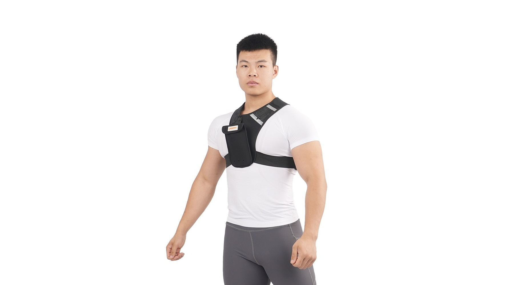 Customized Orthopedic Back Posture Corrector shoulder correction strap vest with phone pocket