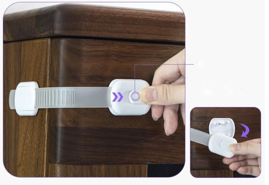 Baby Kid Safety Lock Baby Cabinet Locks Safety Protection Security Straps Kid Drawer Child Lock