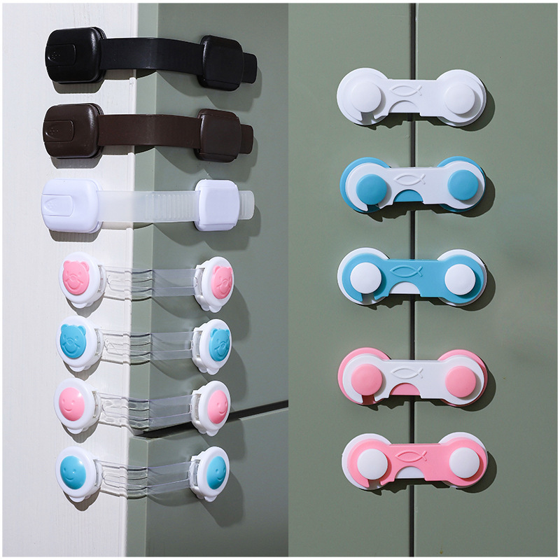 Wholesale Protective Adhesive Adjustable Children Safety Drawer Lock Baby Sliding Door Locks