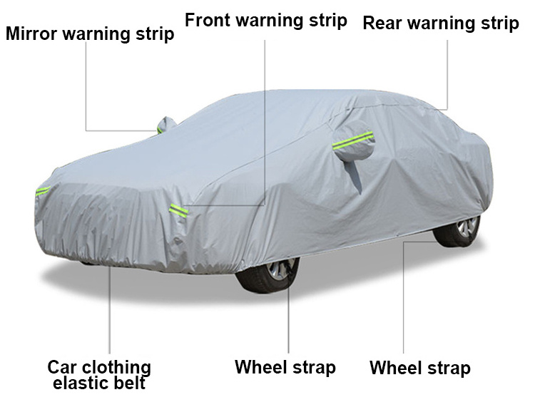 Outdoor winter snow hail protection elastic fabric uv sun protect rain waterproof car cover