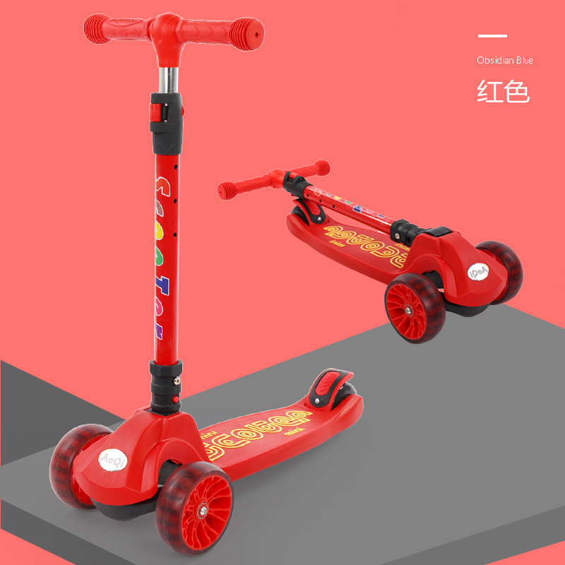 Manufacturer direct sales of children's Migao Kick scooter music single leg scooter three wheel flash toy car