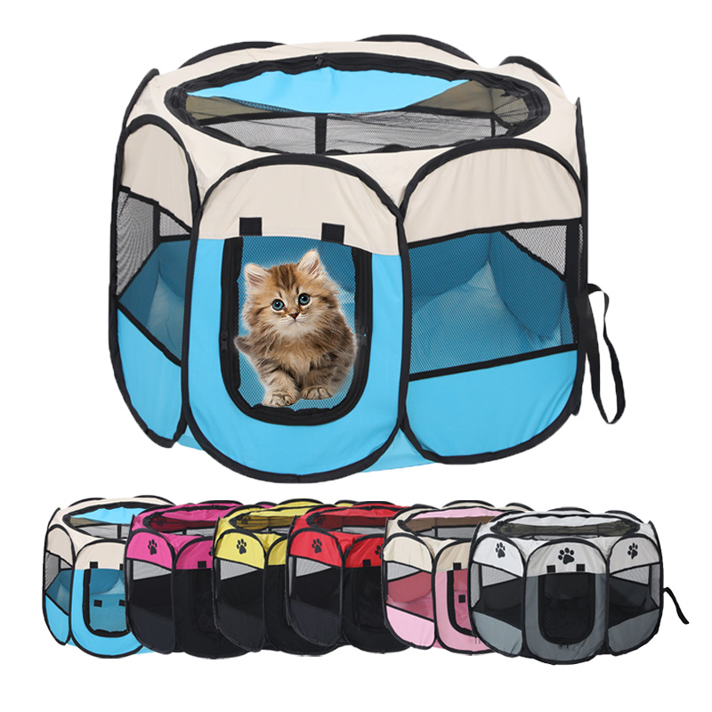 Wholesale Camping Foldable Tent for Pet Portable Dog House Folding Pet Cage Waterproof Cat Delivery