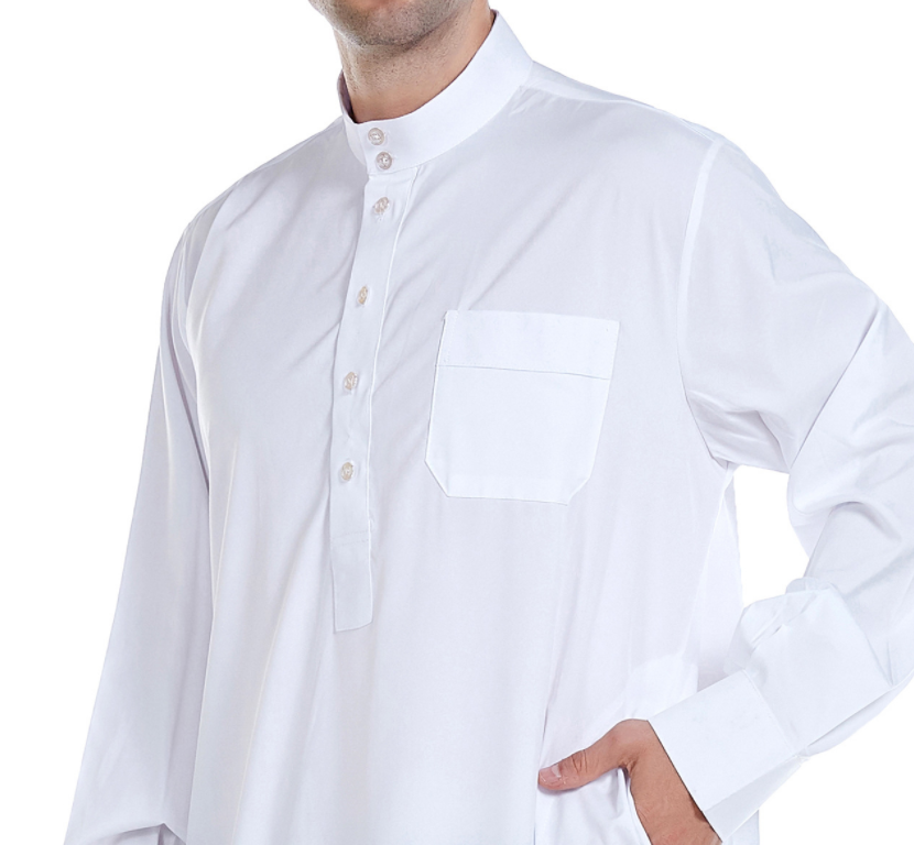 Wholesale Men Cheap Price Clothing Hot Sale Splicing Arab Middle Eastern Muslim Men Thobe/Thawb Islamic Robe