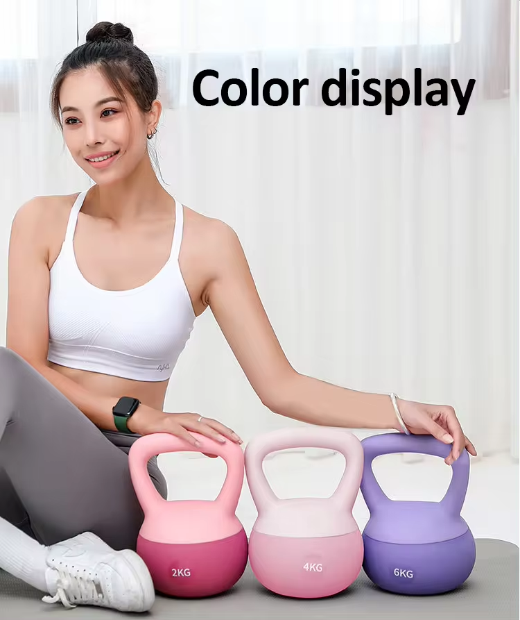 Stock Pink Color Soft Kettle Bell 8kg Weight Strength Training Soft Kettle Bell Set