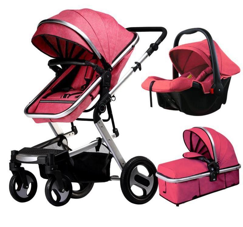 Hot selling 3 in 1 Travel system baby pram pushchair baby stroller with carrycot and car seat