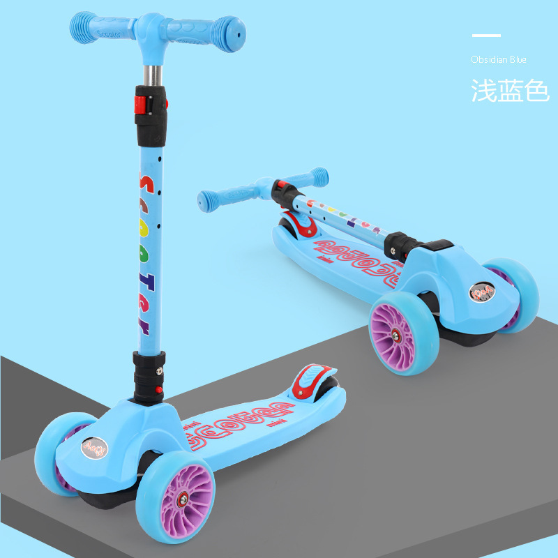 Manufacturer direct sales of children's Migao Kick scooter music single leg scooter three wheel flash toy car