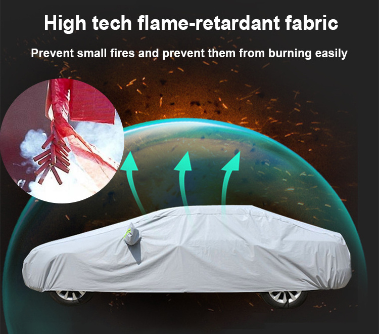 Outdoor winter snow hail protection elastic fabric uv sun protect rain waterproof car cover