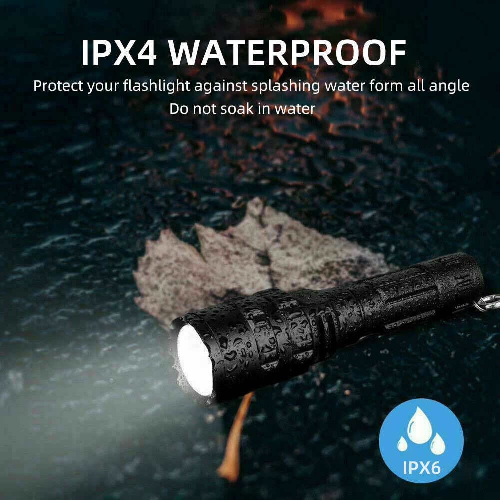 Factory price logo custom portable fishing camping outdoor flash light mini EDC led rechargeable torch