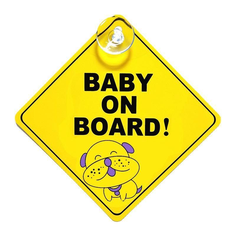 Wholesale Price Baby On Board Car Warning Sign PVC Suction Cup Car Window Sign Car Window Sticker