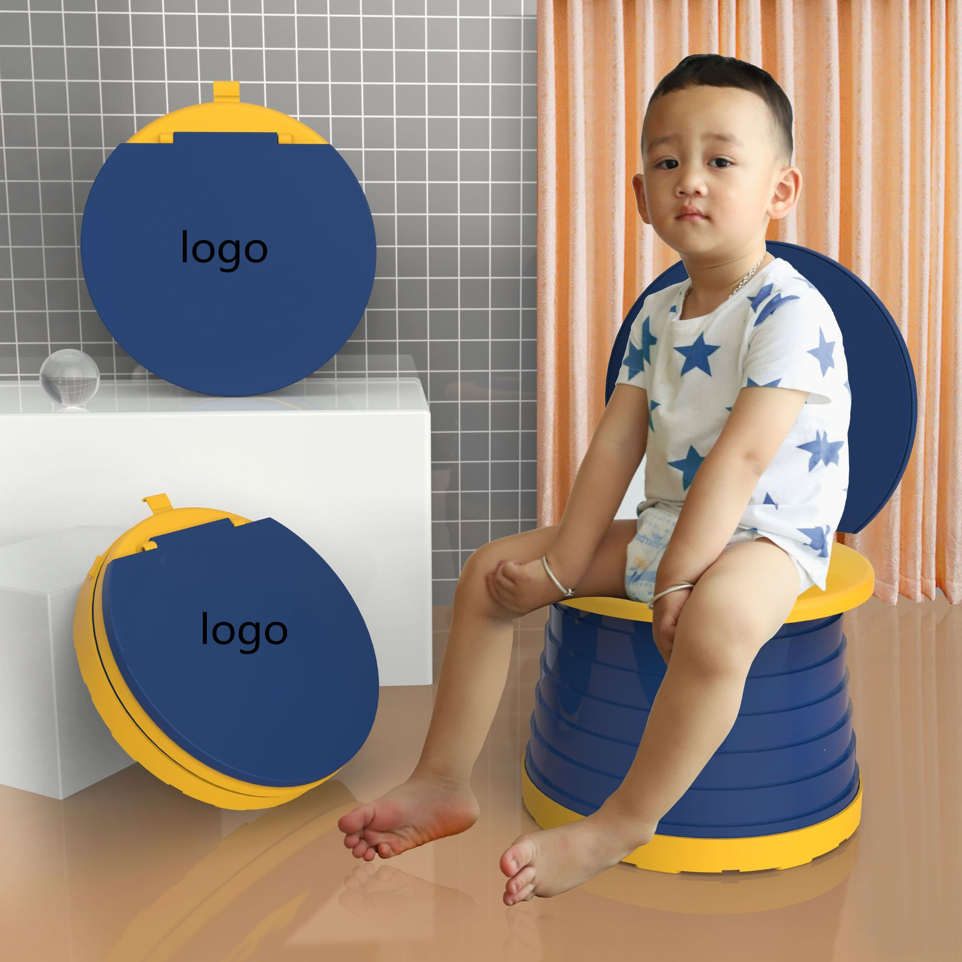 Folding Potty Training Portable Toilet Seat Car Travel Camping Kids Potty Trainer Chair