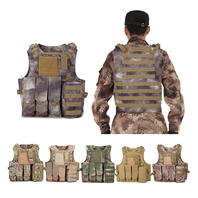 Custom quick release ballistic molle python oxford fabric security plate carrier camouflage hunting tactical vest