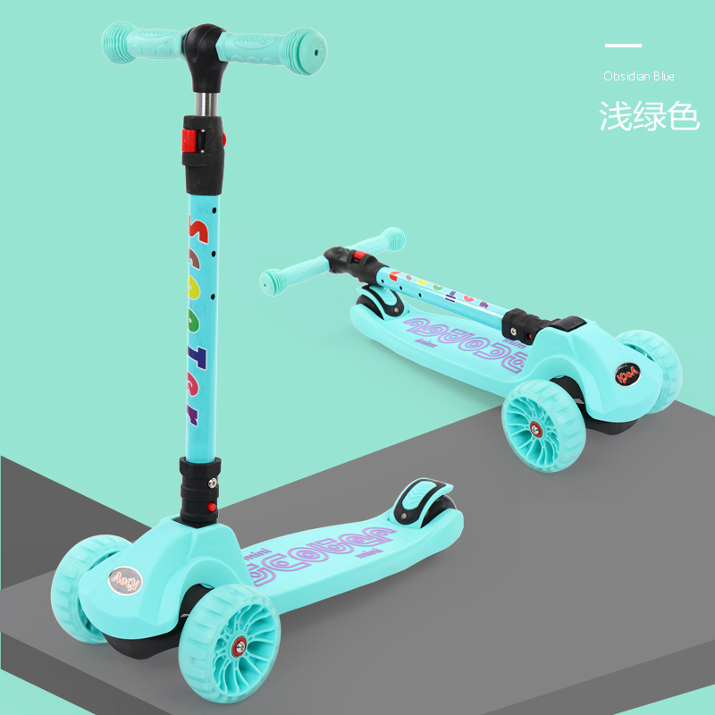 Manufacturer direct sales of children's Migao Kick scooter music single leg scooter three wheel flash toy car