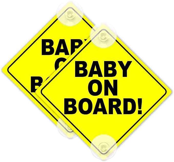 Wholesale Price Baby On Board Car Warning Sign PVC Suction Cup Car Window Sign Car Window Sticker