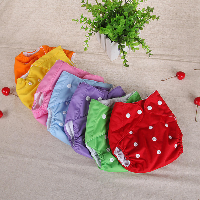 Wholesale low price soft portable washable reusable colorful cloth nappy newborn baby diaper with fast delivery