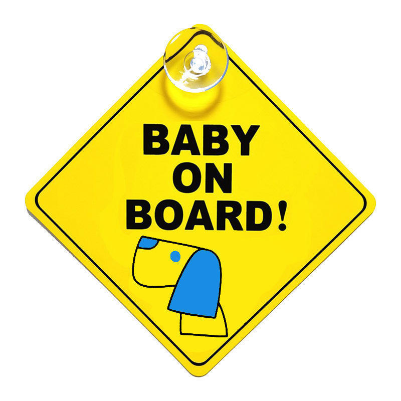 Wholesale Price Baby On Board Car Warning Sign PVC Suction Cup Car Window Sign Car Window Sticker