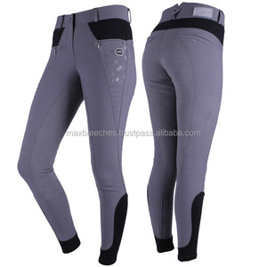 high quality equestrian breeches silicon knee patch breeches with whole saddles Riding Breeches New Design Customized Horse Rid