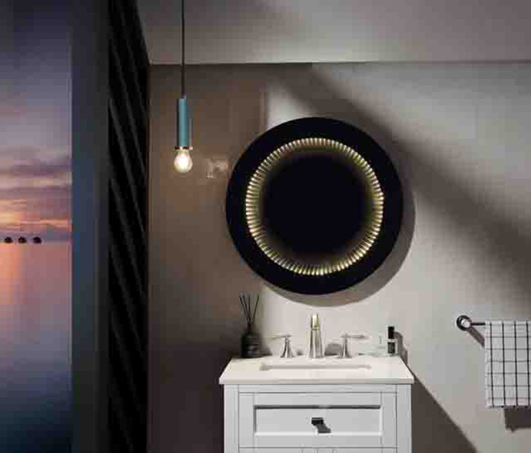 China Supplier Wall Bathroom Mirror Custom  Decoration Endless Tunnel 3D Led Light Infinity Mirror