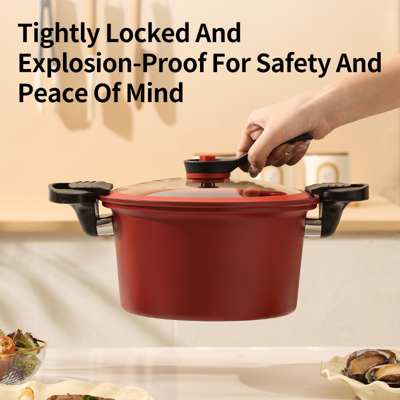 Multifunction 22&26cm Non-stick Pressure Cookers Cooking Pot Soup Pot Fine Iron Micro Pressure Cookers