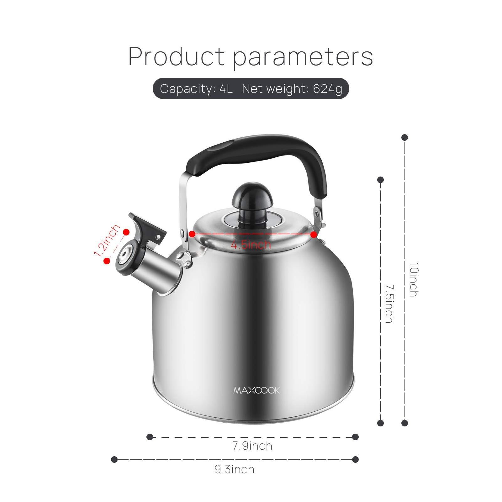 Hot Sale  Japanese Style Customized 4L Tea Pot Water Kettles   Stove Top Stainless Steel Whistling Kettle Stainless Steel Kettle