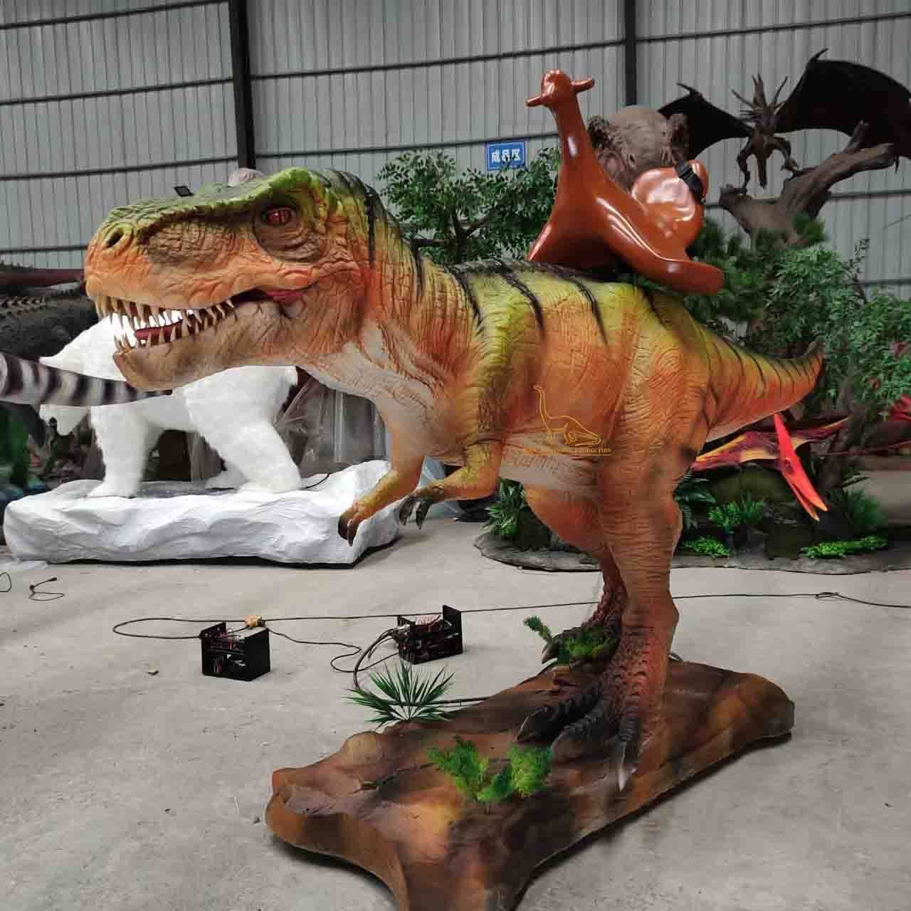 High Quality Amusement Park Kiddie Dinosaur Rides Quality Amusement park Ride on Car Dinosaur Rides