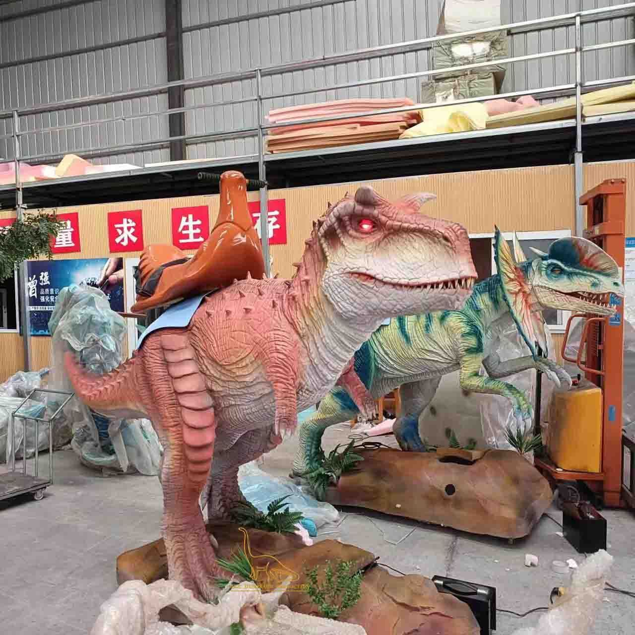 Kids Amusement Park Animatronic Cartoon Dinosaur Ride For Sale